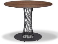 Стол обеденный ДИЕГО размером D100 столешница HPL цвет дуб подстолье металл