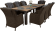 Обеденная группа MODENA XL (Модена) коричневая на 8 персон со столом 240х100 из искусственного ротанга