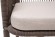 Марсель стул барный плетеный из роупа, каркас из стали белый, роуп коричневый круглый, ткань бежевая