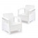 Кресла садовые 2шт. YALTA (Ялта Ротанг-плюс) цвет белые из пластика под искусственный ротанг