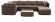 Столик журнальный ЛУНГО 73х73 коричневый гиацинт из искусственного ротанга