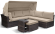 Комплект мебели SOFIYA (София) AFM-320B модульный трансформер коричневый с крышей из искусственного ротанга