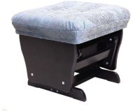 Пуфик для кресла качалки глайдер TREVEL (Тревел) из мебельной ткани коричневого и молочного цвета