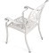 Кресло обеденное серии FENIX (Феникс) белого цвета из литого алюминия