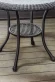 Стол обеденный GIZA (Гиза) D90 темно коричневый из искусственного ротанга