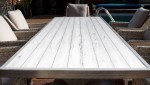 Стол обеденный серии ВЕРОНА 250х100 серый из алюминия под фактуру дерева