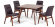 Стол обеденный серии SINGA (Синга) размером 100х100 цвет коричневый из дерева гевея