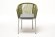 Марсель стул плетеный из роупа, каркас алюминий светло-серый (RAL7035) шагрень, роуп салатовый меланж круглый, ткань светло-серая