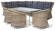 Комплект мебели угловой БАЗЕЛЛА на 8 персон со столом 160х90 соломенный из искусственного ротанга