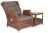 Кресло раскладное серии ФОРИО коричневое из искусственного ротанга