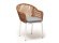 Лион стул плетеный из роупа, каркас из стали светло-серый (RAL7035) шагрень, роуп оранжевый меланж круглый, ткань светло-серая
