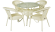 Обеденный комплект DECO (Деко) на 4 персоны со столом D90 белый из искусственного ротанга