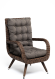 Кресло серии ТОЛЕДО коричневое из искусственного ротанга