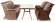 Обеденная группа серии ГЛЯССЕ на 5 персон со столом 160х90 коричневая из искусственного ротанга