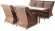 Обеденная группа серии ГЛЯССЕ на 5 персон со столом 160х90 коричневая из искусственного ротанга