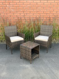 Комплект мебели VIRGINIYA (Вирджиния) BALCONY SET 2 коричневый, 2 кресла и стол