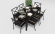 Стол обеденный GARDENINI CALMA (Кальма) размером 180х90 цвет антрацит из алюминия
