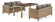 Комплект мебели SANTARA (Сантара) T365/S65B светло коричневый на 6 персон со столом 190х100 из искусственного ротанга