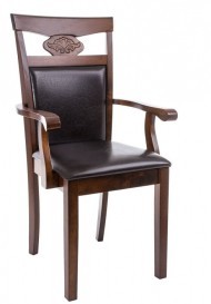 Стул деревянный Кресло Luiza dirty oak / dark brown