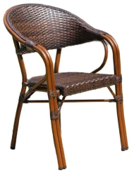 Кресло BAMBOO-2 (Бамбук) из алюминия и искусственного ротанга